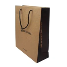 Paper bags brun ni handles implétiques kraft shopping bags .